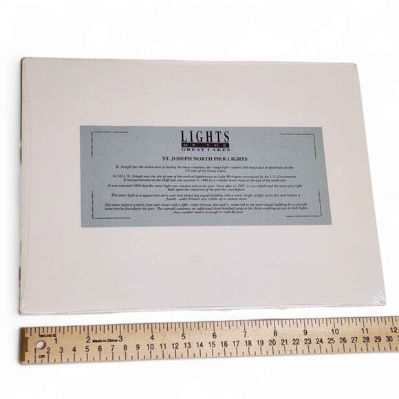 'Lights of the Great Lakes' Signed Print by Randall Higdon - St. Joseph Pier - Picture 2 of 5